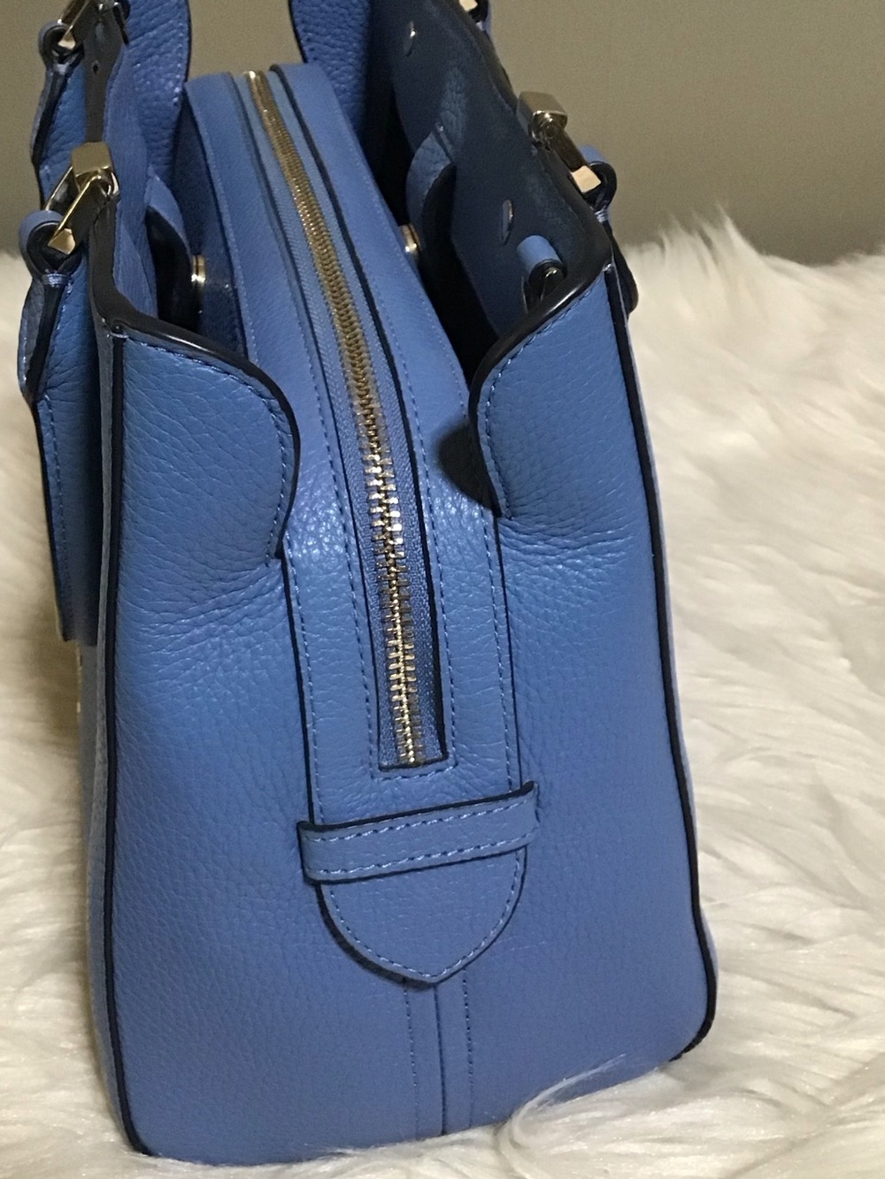 Kate spade triple compartment Leila pebble leather in fresh blue - Picture 3 of 16